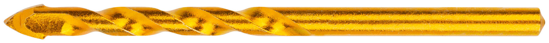 Сверло универсальное по кафелю, стеклу, керамограниту, бетону, кирпичу, цилиндрический хвостовик, 5 х 80 мм (35143)