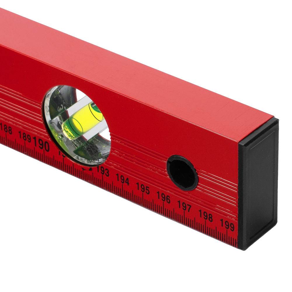 Уровень алюминиевый, 2000 мм, 3 глазка, красный, линейка Matrix (33241)