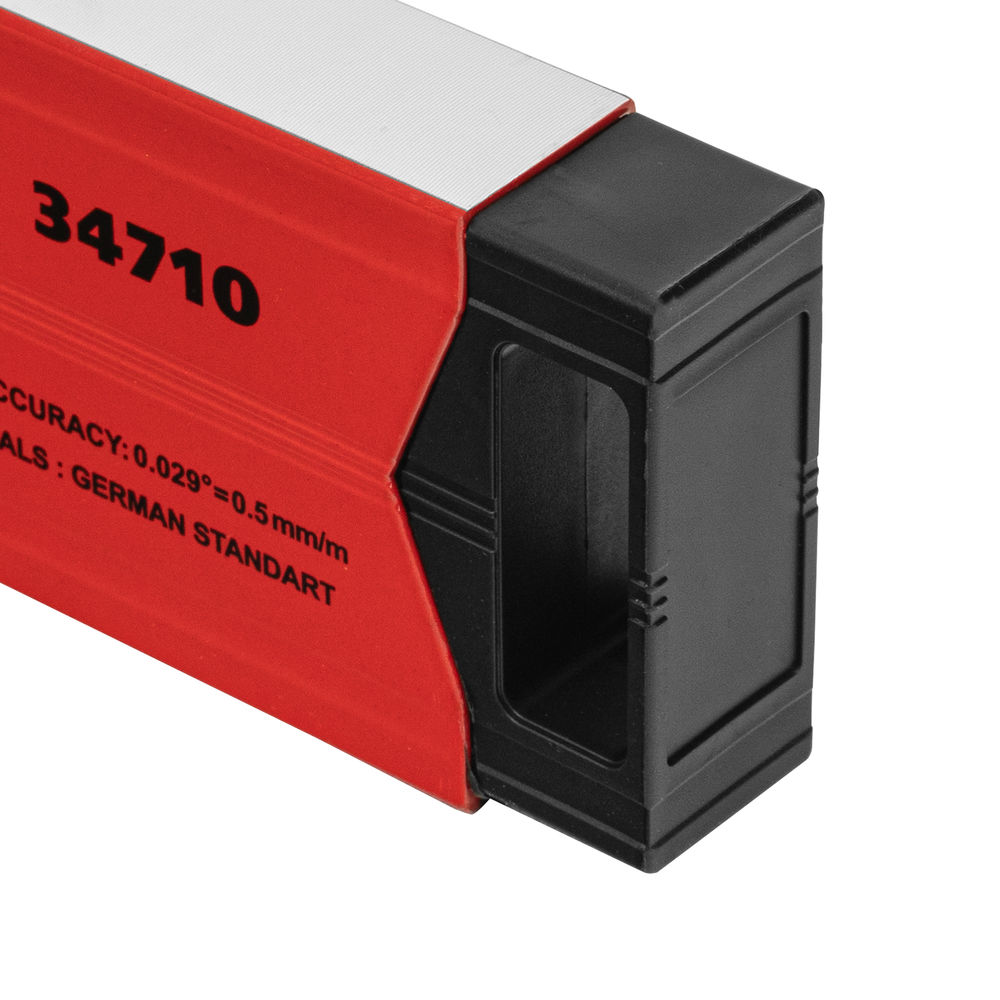 Уровень алюминиевый магнитный, 1000 мм, фрезерованный, 3 глазка (1 зеркальный) усиленный Matrix (34710)