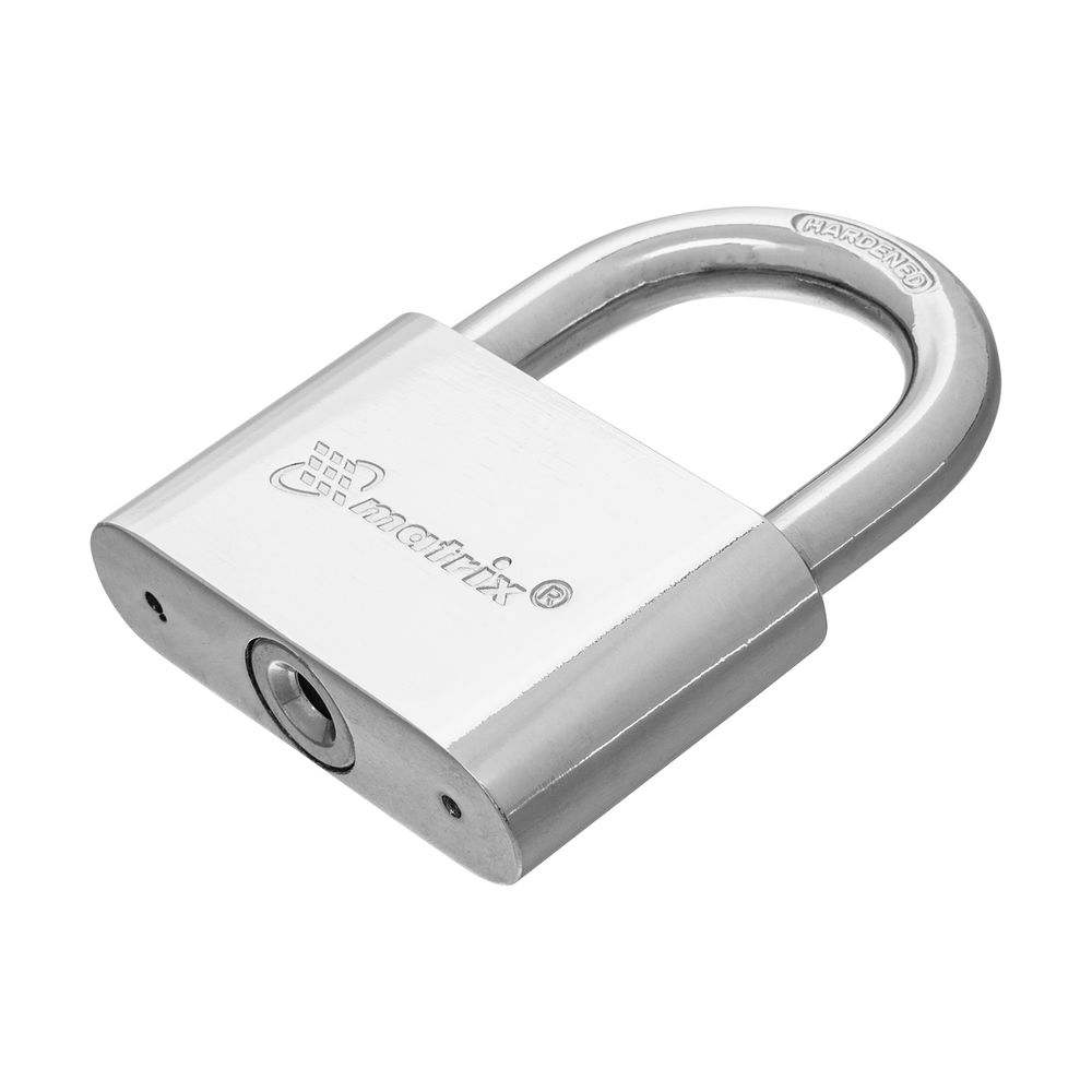 Замок навесной, хромированное покрытие 70 мм Matrix (91803)