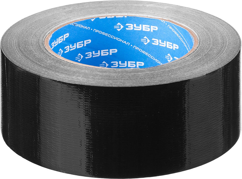 Лента армированная универсальная 48 мм, 45 м, чёрная, на тканевой основе ЗУБР Профессионал 12096-50-50