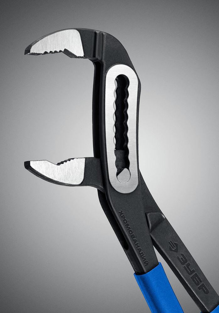 Клещи переставные с широким зевом 250 мм, захват 60 мм, CrV ЗУБР Профи 2244-25