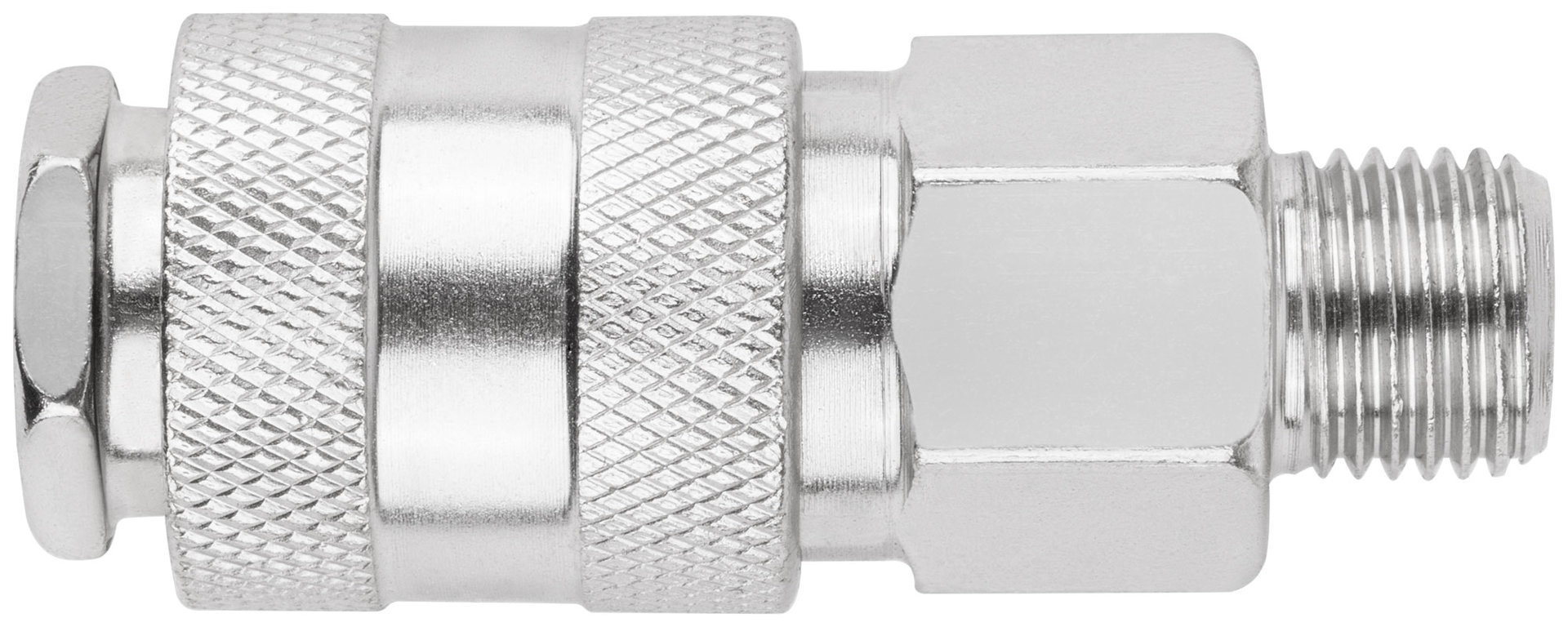 Адаптер быстросъемный с запорным клапаном с внешней резьбой 1/4 (81243)