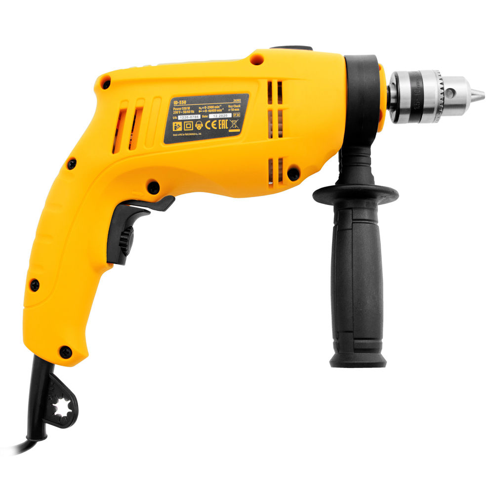 Дрель ударная ID-550, 550 Вт, 0-2900 об/мин, 46400 уд/мин Denzel (26302)