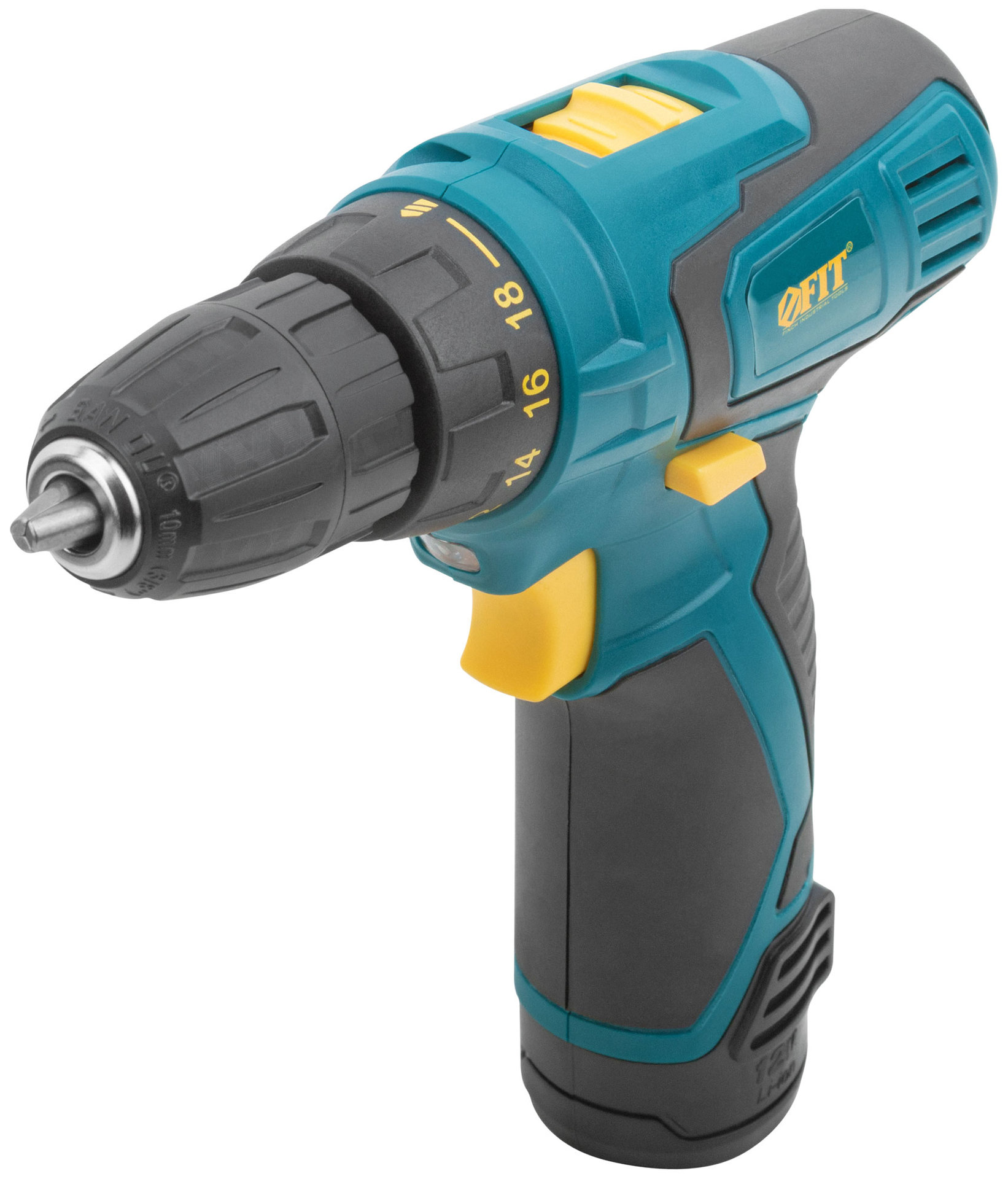 Дрель-Шуруповерт акк. 12 В; 0-350/1100 об/мин; 20 Нм; 2 (Li-Ion) 1,3 Ач; 1 ч.; рез. накл.; кейс (80181)