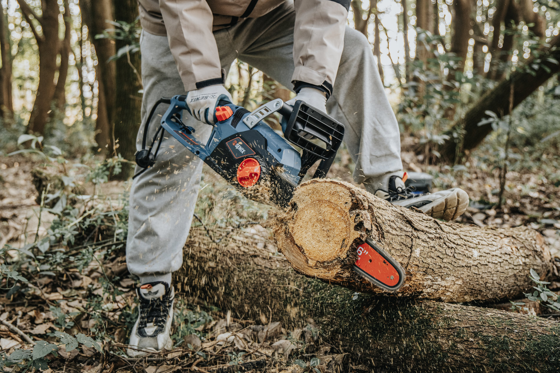 Электрическая цепная поперечное исполнение пила 2200Вт, 40 (16)