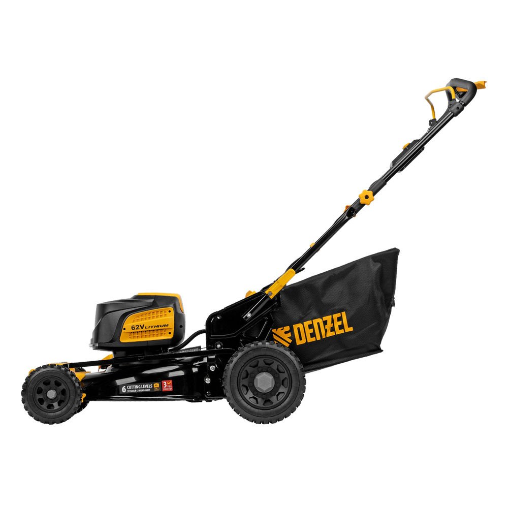Газонокосилка аккумуляторная бесщет., RLMS560-62, привод, 560 мм, Li-ion, 62В Denzel (58920)