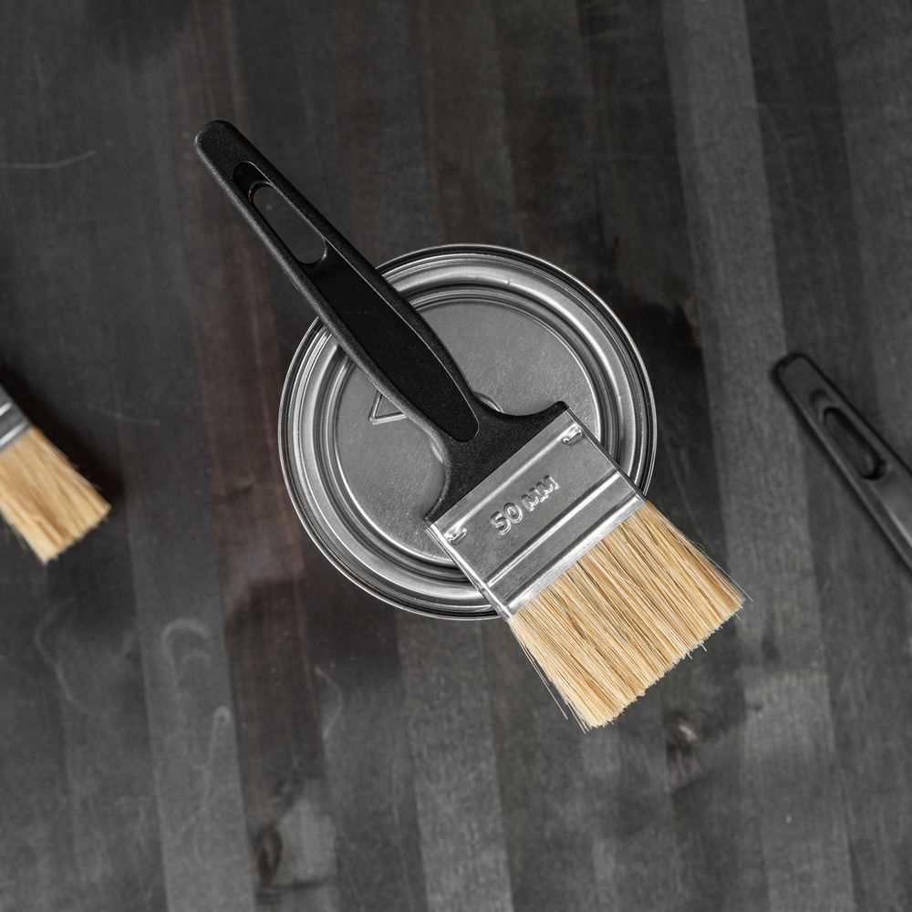 Кисть флейцевая Стандарт, 50 х 6 мм, натуральная щетина, пластиковая ручка Сибртех (82504)