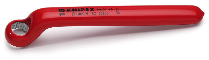 Ключ гаечный накидной VDE, 18 мм, длина 210 мм, диэлектрический (KN-980118)