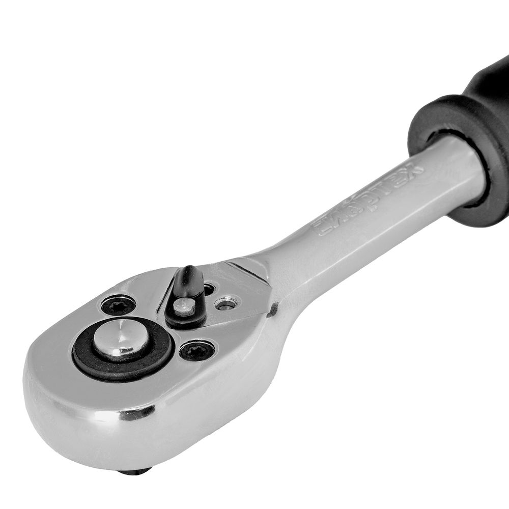 Ключ-трещотка 1/4, 45 зубьев, с быстрым сбросом, CrV, хром Сибртех