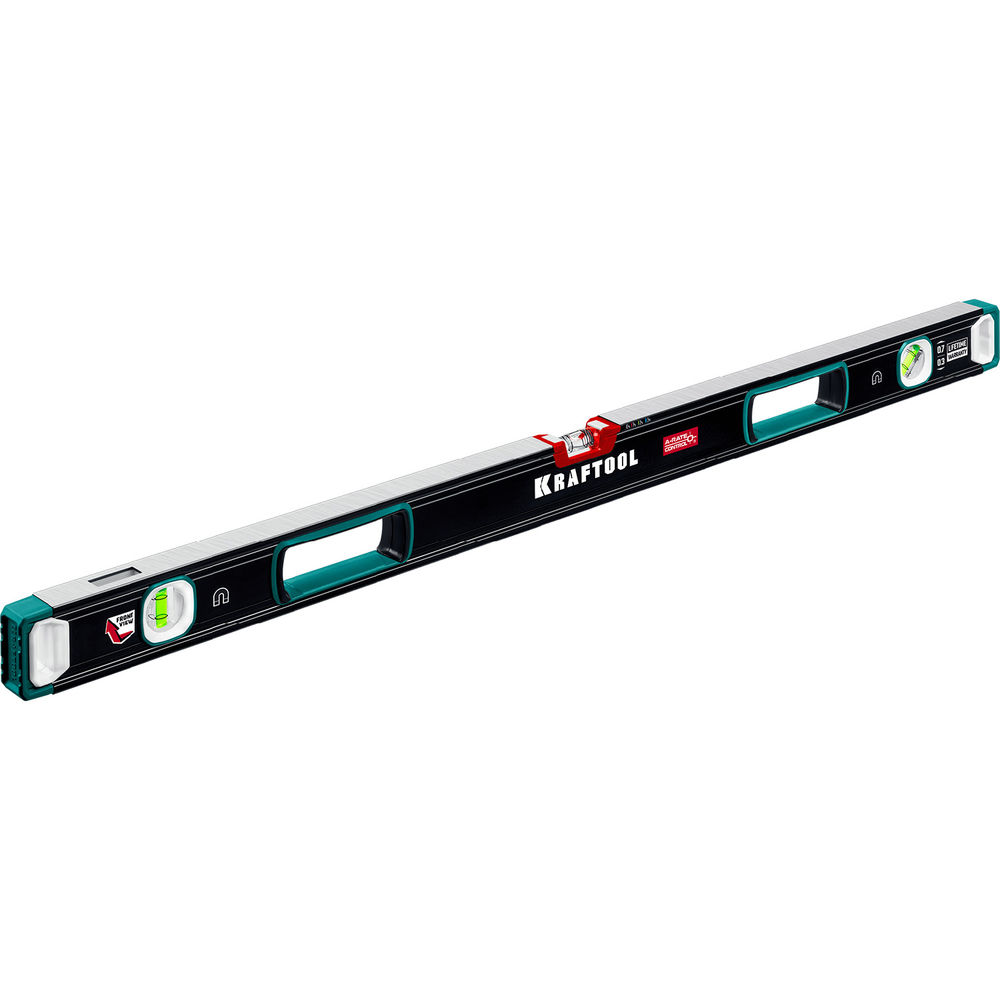 Сверхпрочный магнитный уровень A-RATE CONTROL, 2000 мм, точность 0.3 мм/м, с зеркальным глазком KRAFTOOL 34988-200