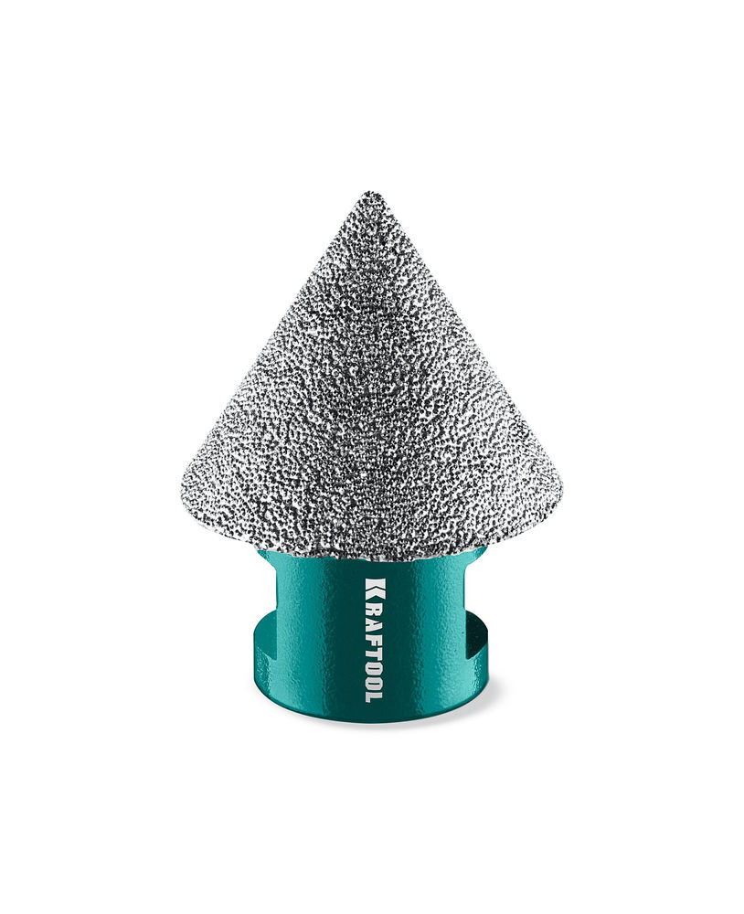 Вакуумная алмазная фреза конусная VS DIAMOND, d 2–38 мм, М14 KRAFTOOL 29812-02-38