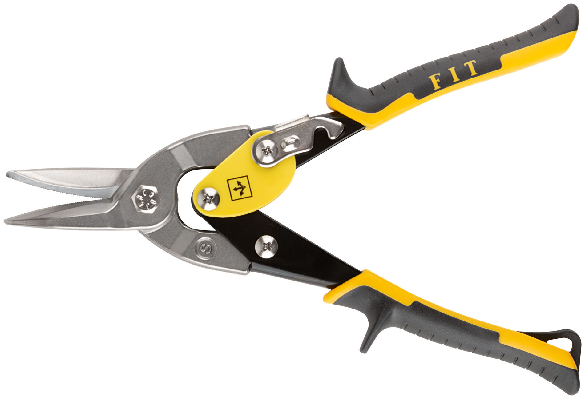 Ножницы по металлу усиленные CrMo Профи, прорезиненные ручки, прямые 250 мм (41578)