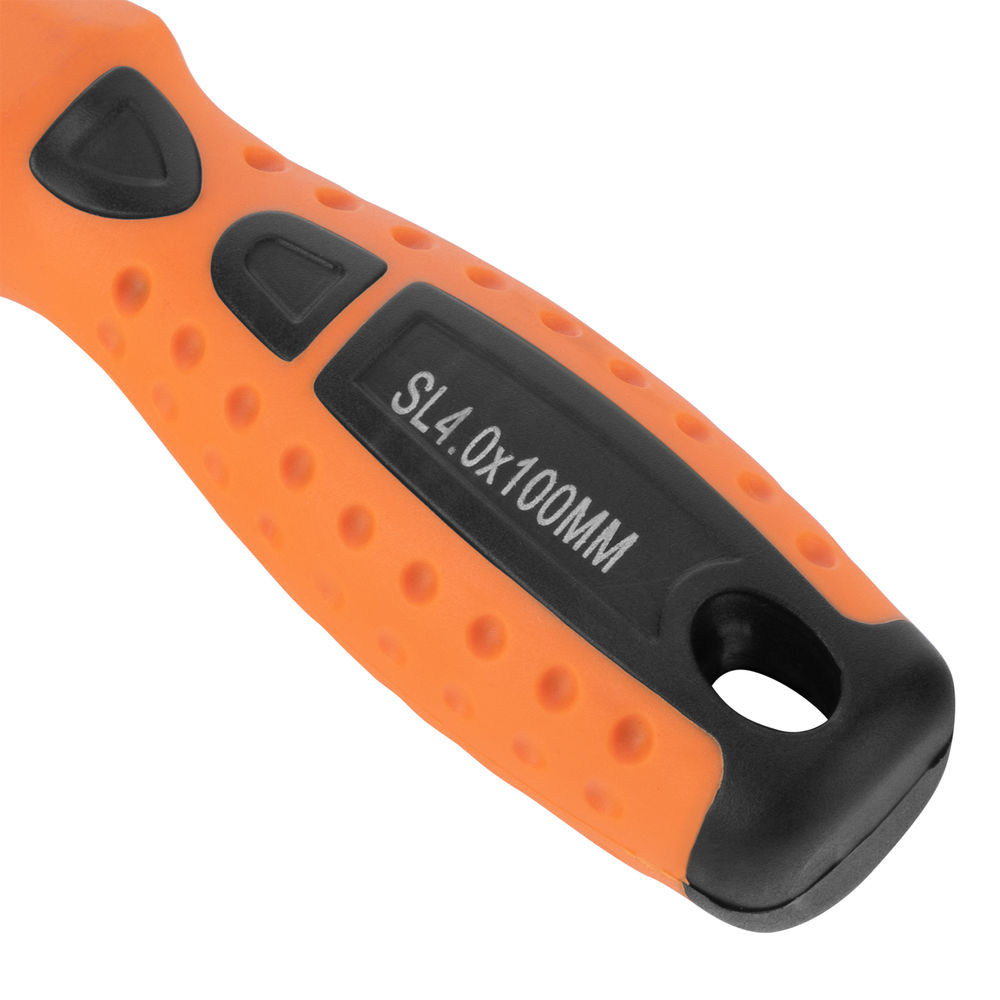 Отвертка Point, SL4 х 100 мм, CrV, двухкомпонентная рукоятка Sparta