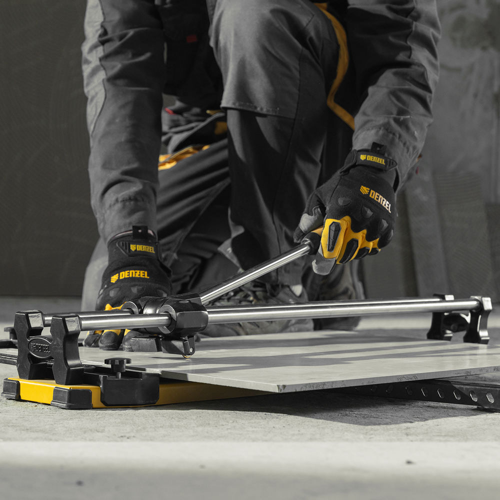 Плиткорез 600х14мм, цельнометал. напр., каретка на подш., стальная станина, рукоятка-пенал Denzel (877008)