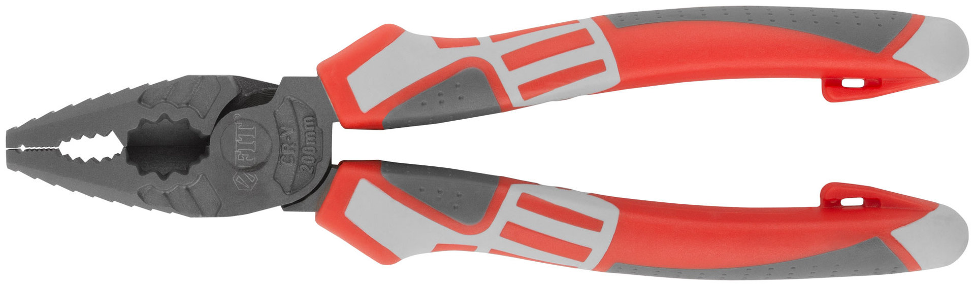 Плоскогубцы комбинированные Эталон, CrV сталь, ребра жесткости на губках, тефлоновое покрытие, 3К прорезиненные ручки 200 мм (50695)