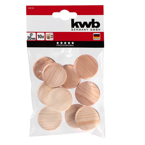 Пробка деревянная kwb D35х10мм 10шт (0321-35)