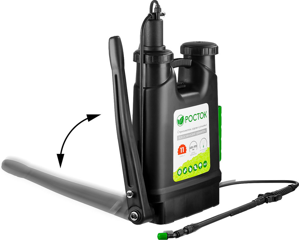 Ранцевый опрыскиватель 11 л, с телескопическим удлинителем РОСТОК RK-11 425219