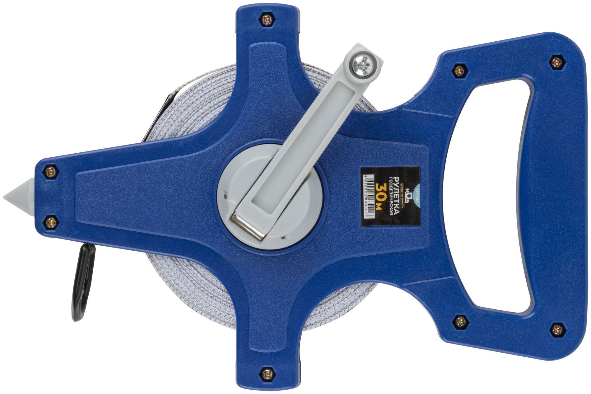 Рулетка геодезическая, открытый корпус, фибергласовая лента 30 м (17772М)