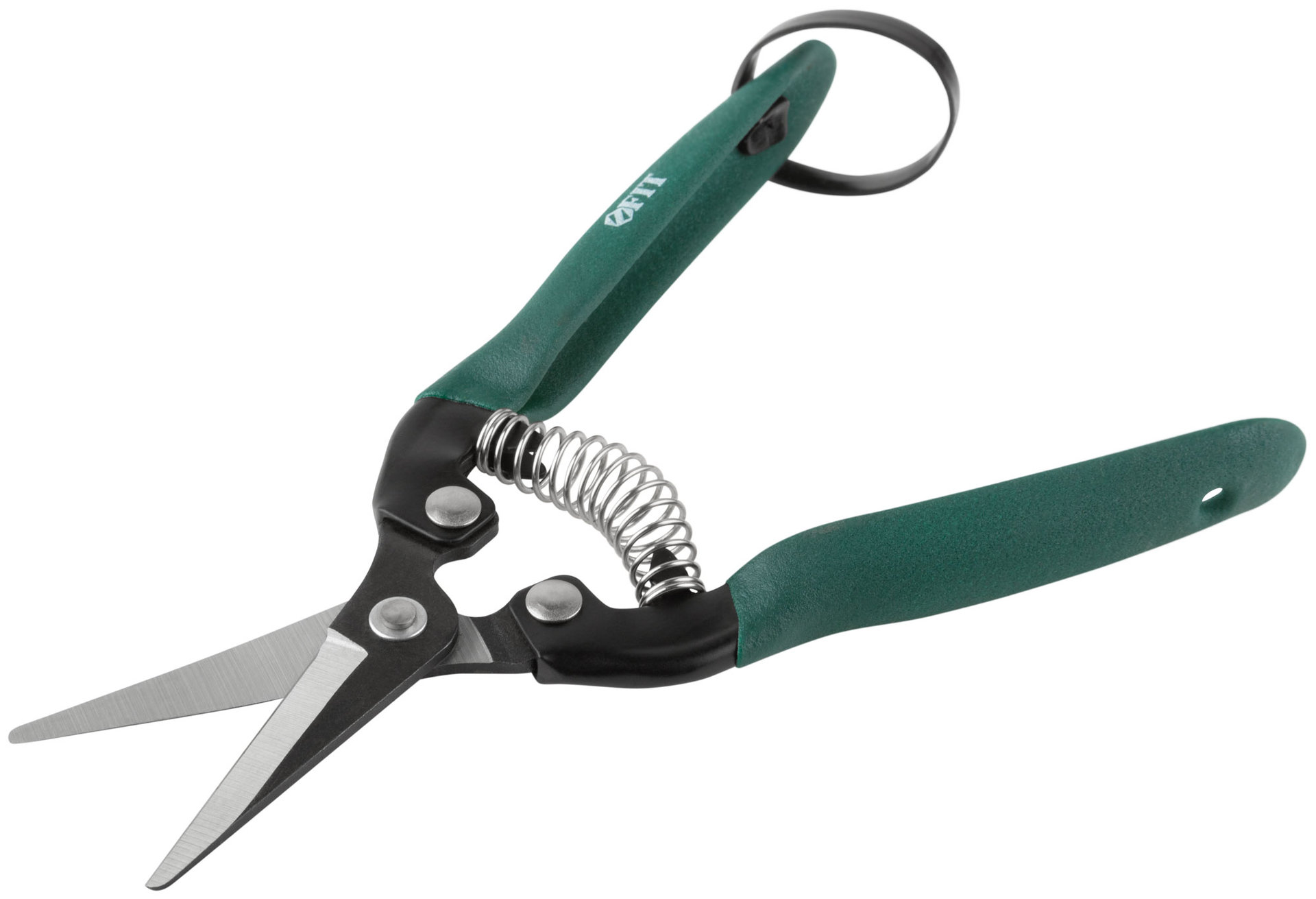 Секатор цветочный, режущие кромки внахлест, ПВХ накладки на ручки 180 мм (77075)