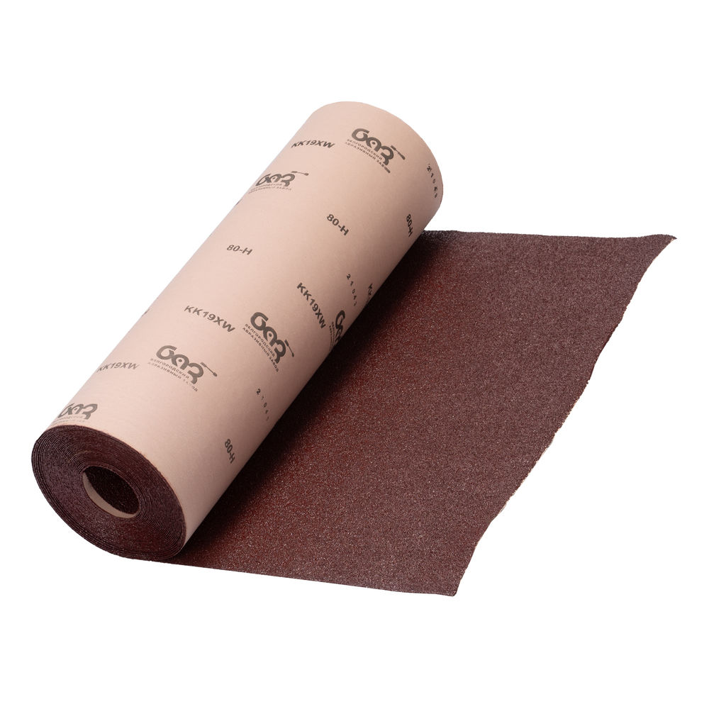 Шкурка на тканевой основе, зернистость № 80, 775 мм х 20 м, БАЗ (75279)