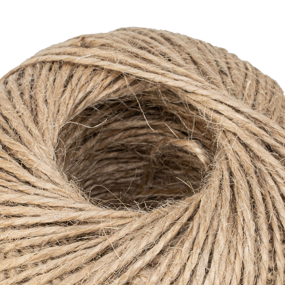Шпагат джутовый, 1 мм, L 140 м, 2-ниточный, Сибртех (93875)