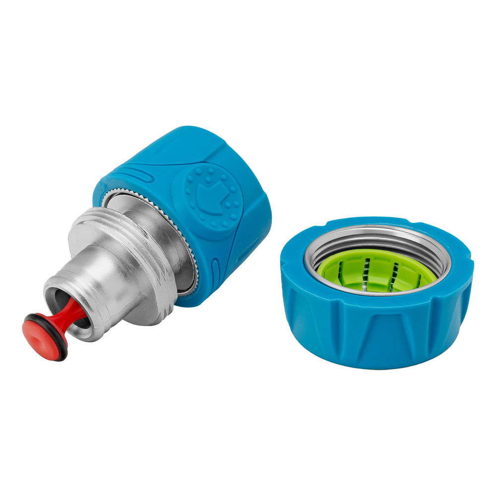 Соединитель быстросъемный 3/4, аквастоп, алюминий, TPR, LUXE Palisad (65837)