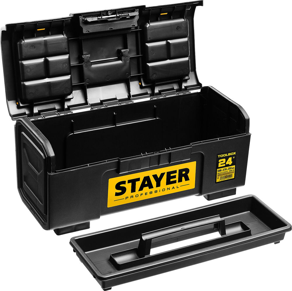 Ящик пластиковый для инструментов 590 х 270 х 255 TOOLBOX-24 Professional STAYER 38167-24