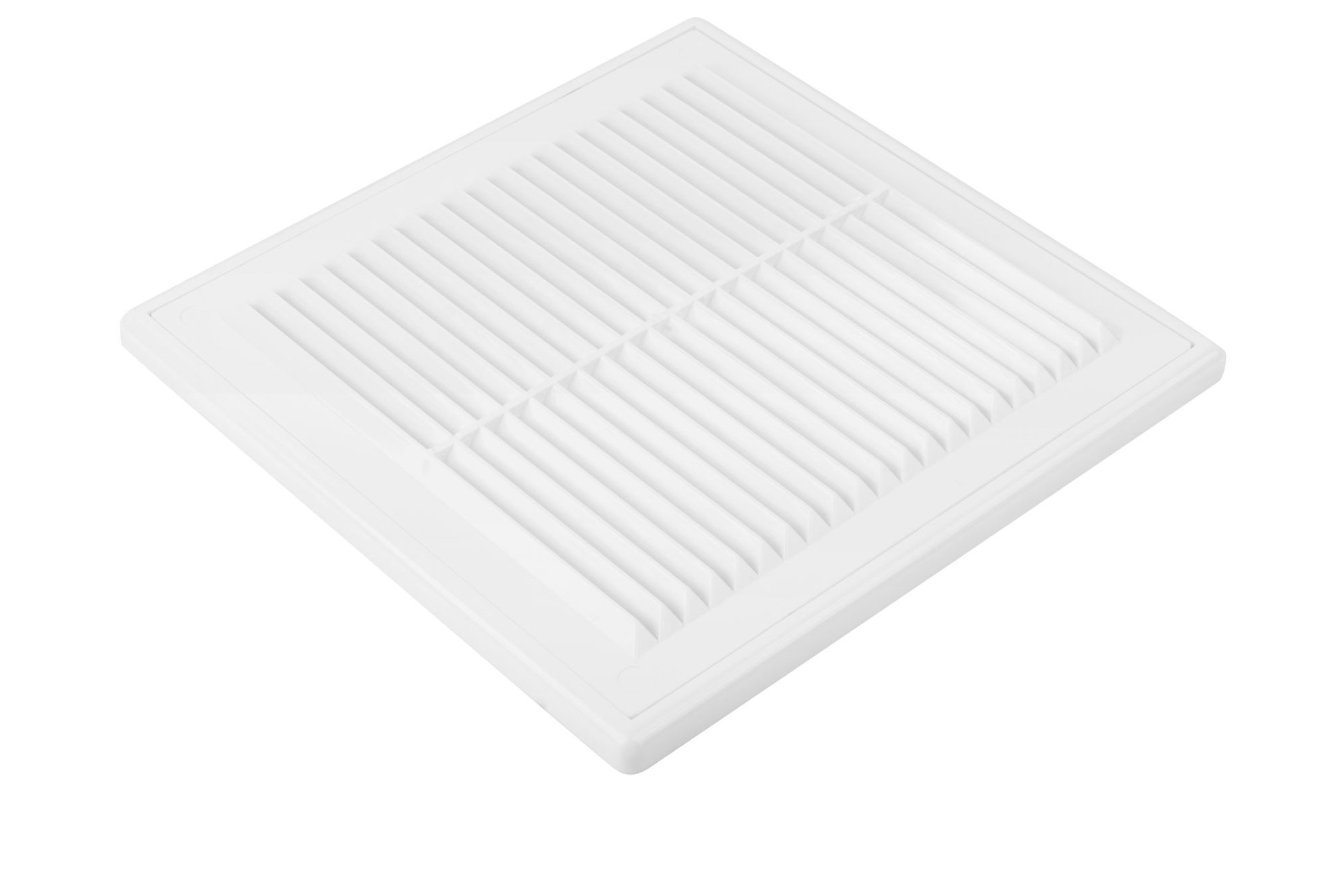 Вентиляционная решетка, пластиковая, 210 х 210 мм, съемная, с сеткой (75032)