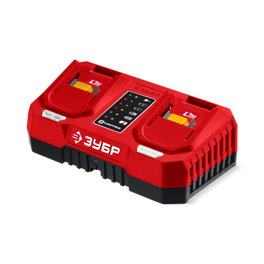 Зарядное устройство для LMS АКБ 20 В 2 порта 2?3 А ЗУБР БЗУ-20-2