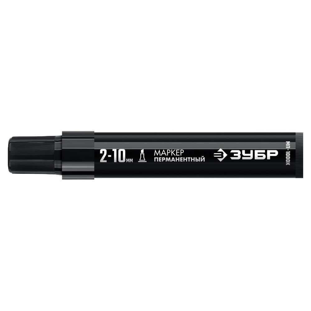 Перманентный маркер клиновидный МП-1000К черный, 2-10 мм ЗУБР 06333-2