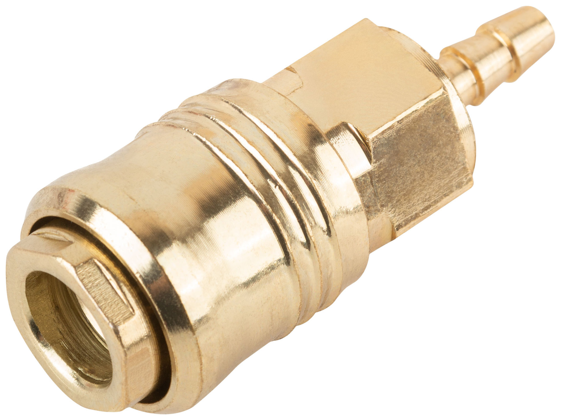 Адаптер быстросъемный с запорным клапаном с елочкой 6 мм (81152)