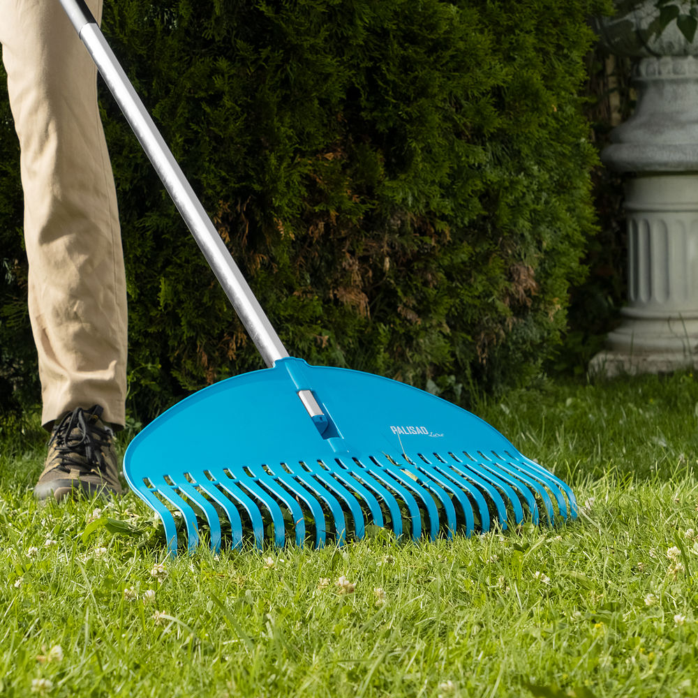 Грабли веерные пластиковые, 485 мм, 23 плоских зуба, усиленные, Luxe, Palisad (61793)