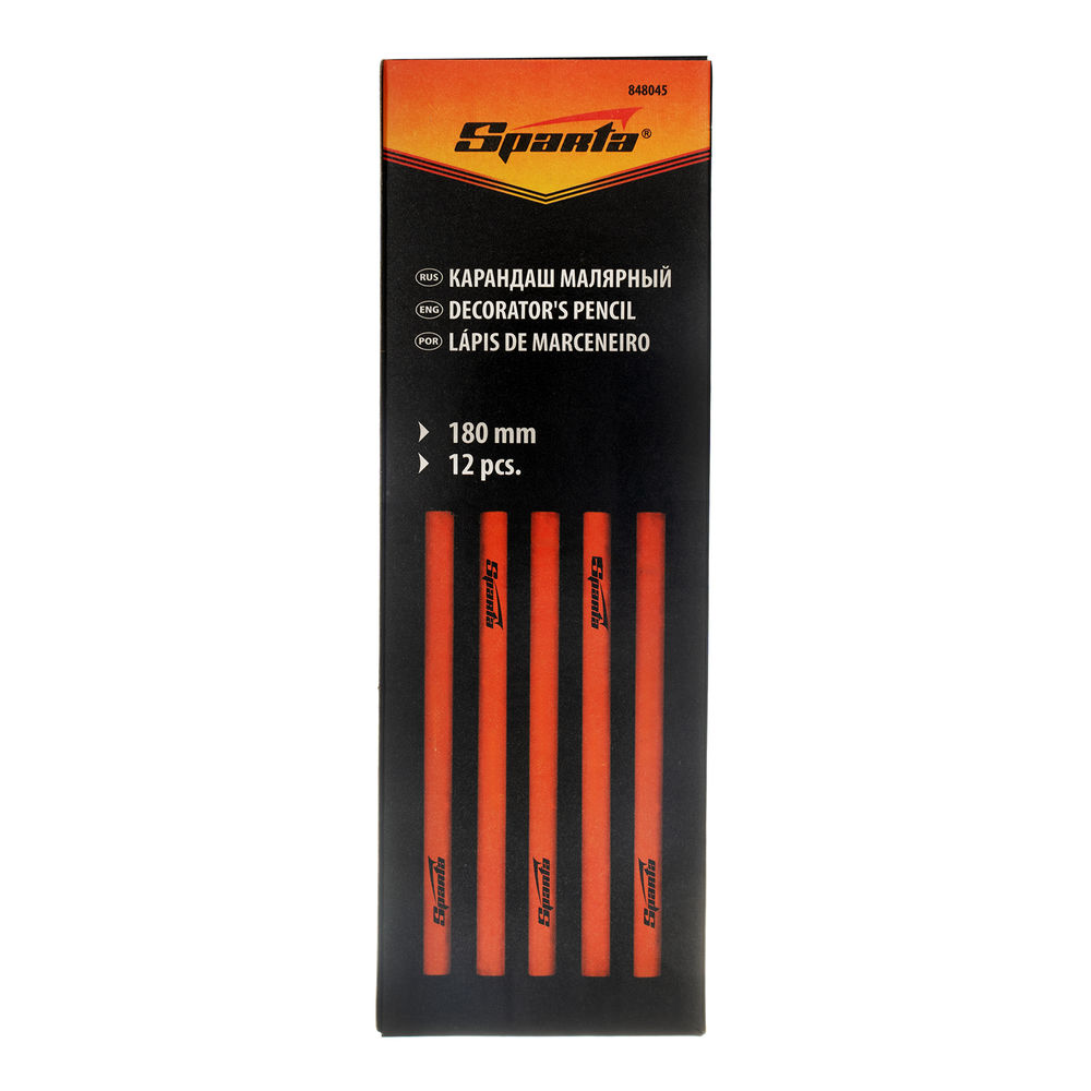 Карандаш малярный, 180 мм, в упаковке 12 шт, Sparta (848045)