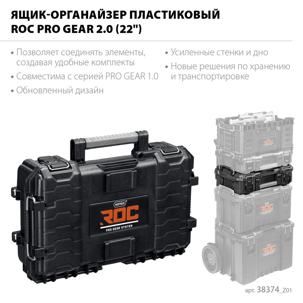 Ящик-органайзер пластиковый (22) ROC PRO GEAR 2.0 KETER 38374