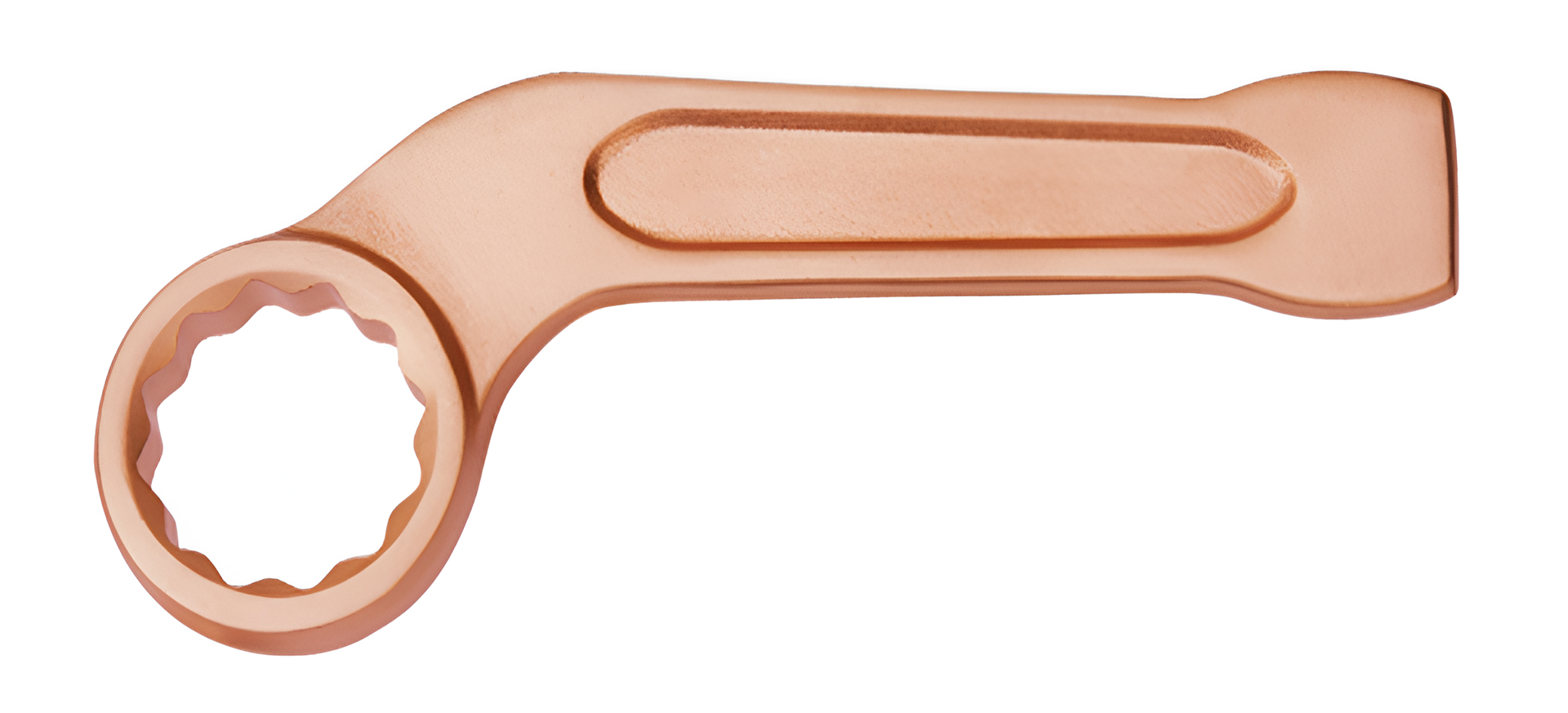 Ключ гаечный накидной ударный изогнутый 65 искробезопасный сплав BeCu 164-65, HORTZ