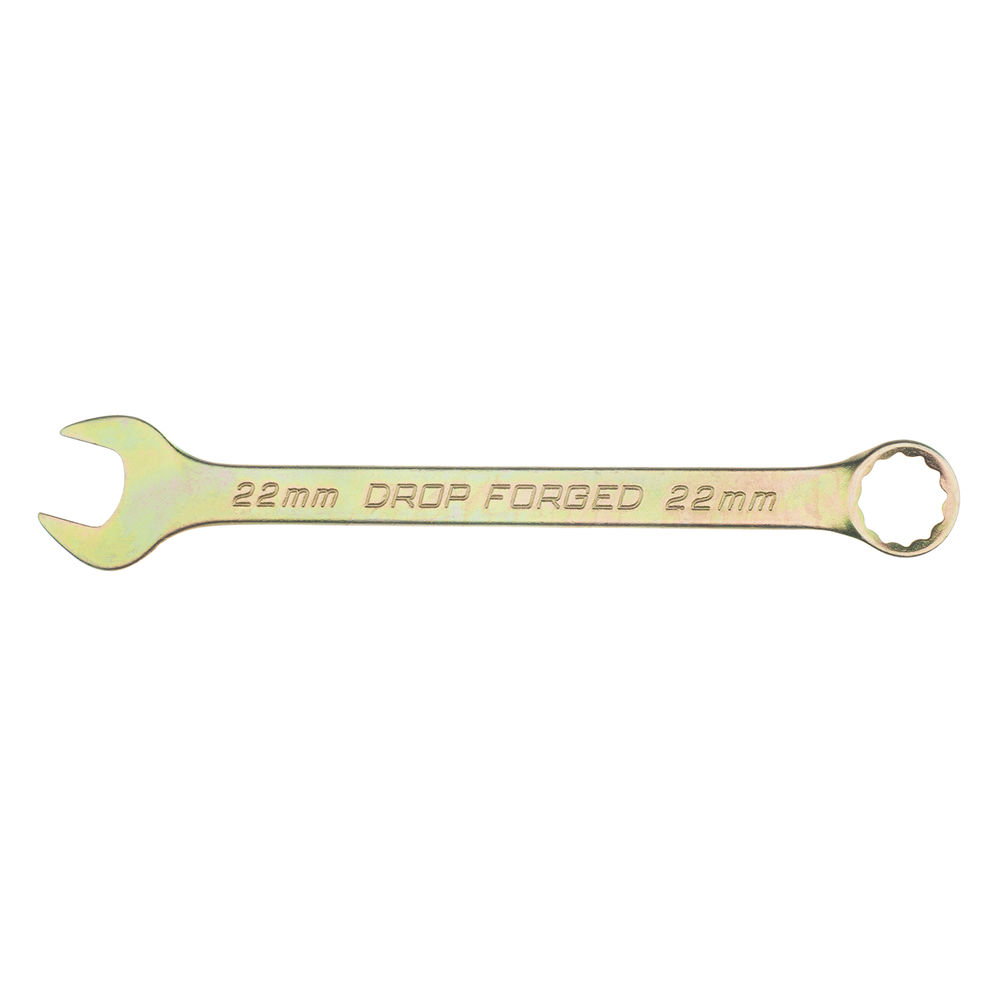 Ключ комбинированный, 22 мм, желтый цинк Сибртех