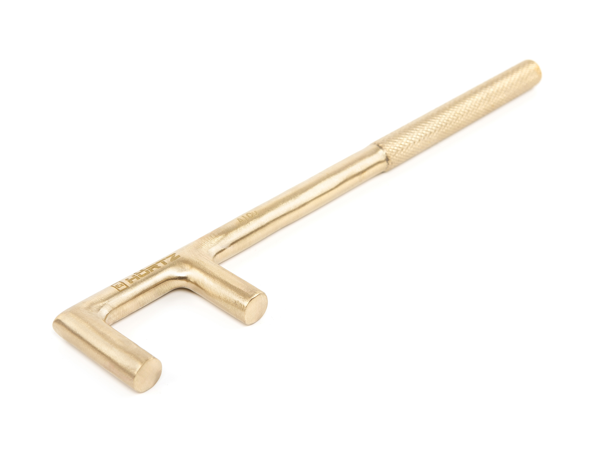 Ключ вентильный с круглым сечением П-образный 35х250 искробезопасный сплав AlCu 176-35, HORTZ