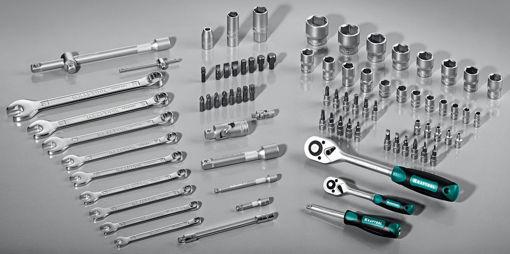 Набор инструмента универсальный 82 предм., (1/2+1/4) X-Drive 82 KRAFTOOL 27887-H82