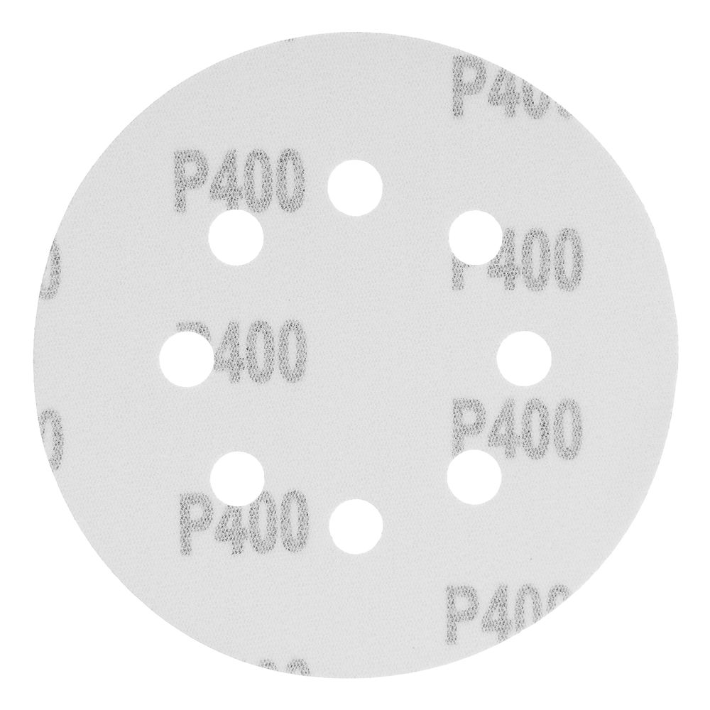 Круг абразивный на ворсовой подложке под липучку, перфорированный, P 400, 125 мм, 5 шт Matrix (73814)