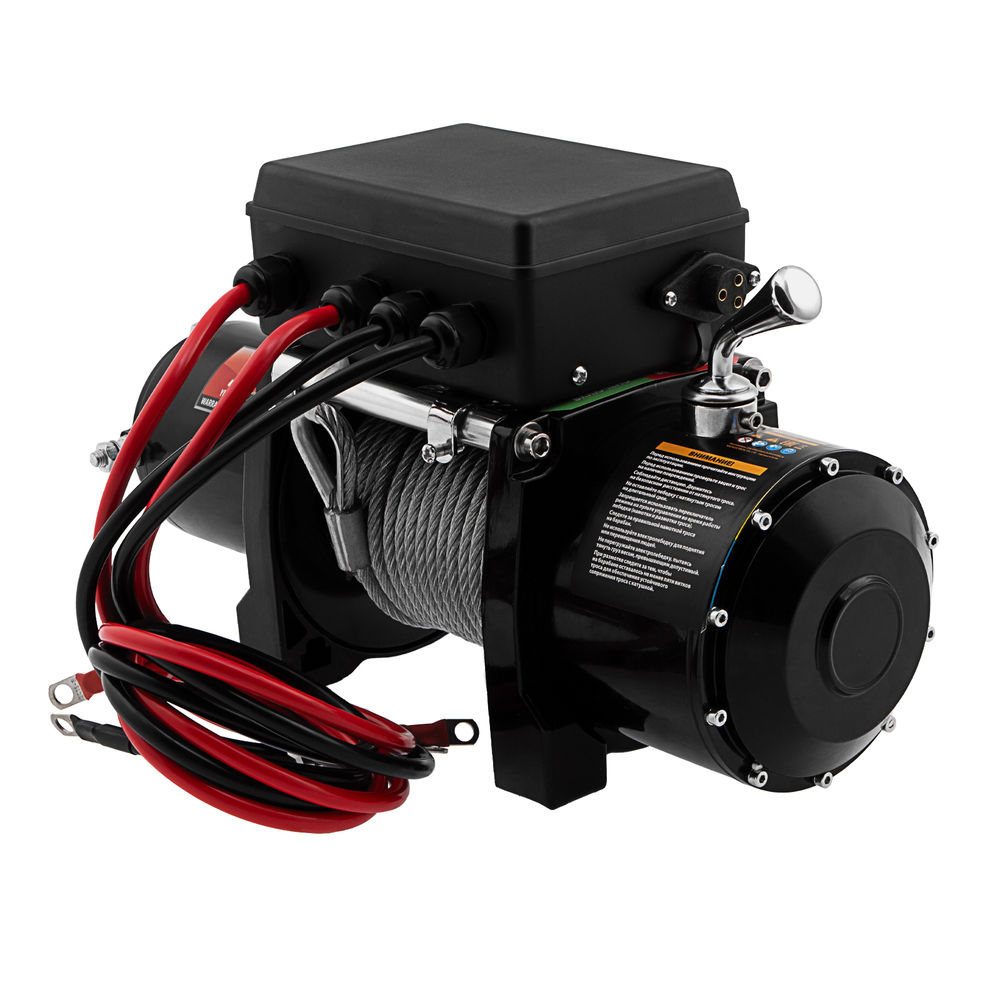 Лебедка автомобильная электрическая LB-2200, 2.2 т, 3.3 кВт, 12 В Denzel (52022)