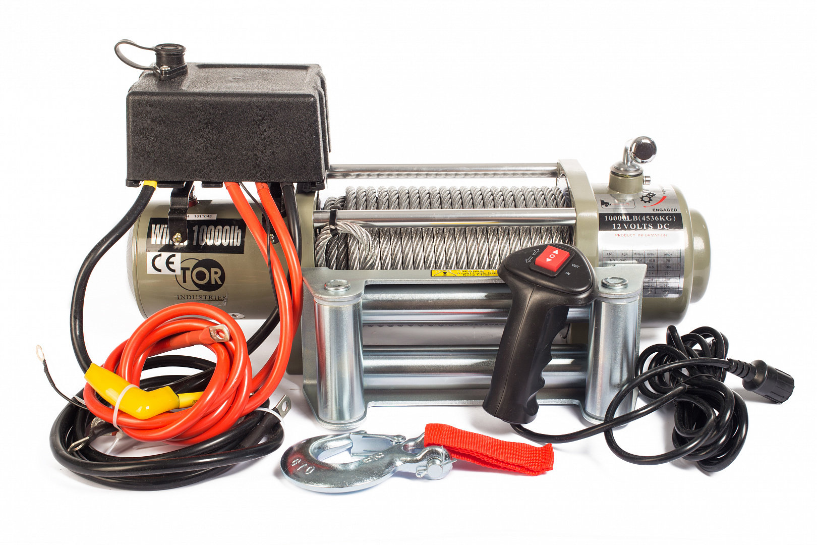 Лебедка автомобильная TOR ЛА S12000 г/п 5443 кг 28 м 12V (1141204)