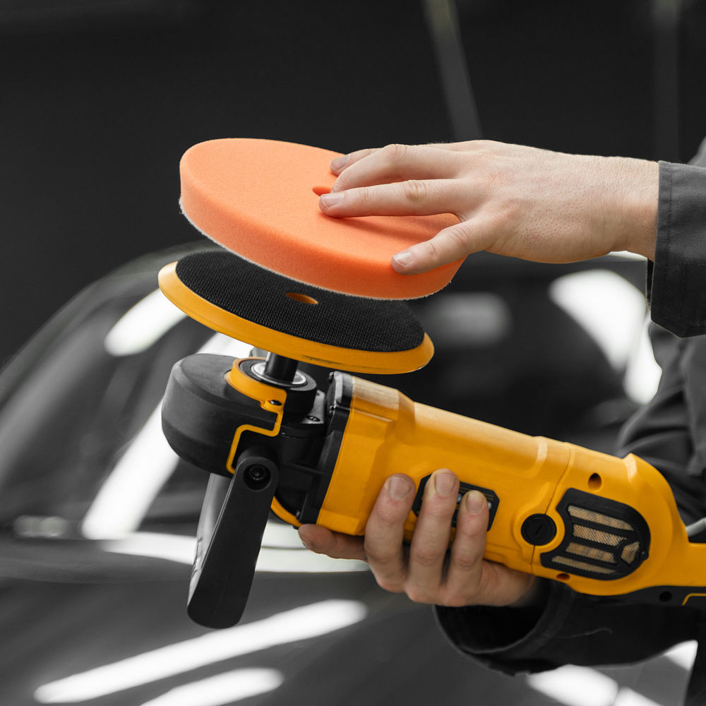 Машина полировальная CP-180, 1400 Вт, 180 мм, 0-3000 об/мин Denzel (27701)