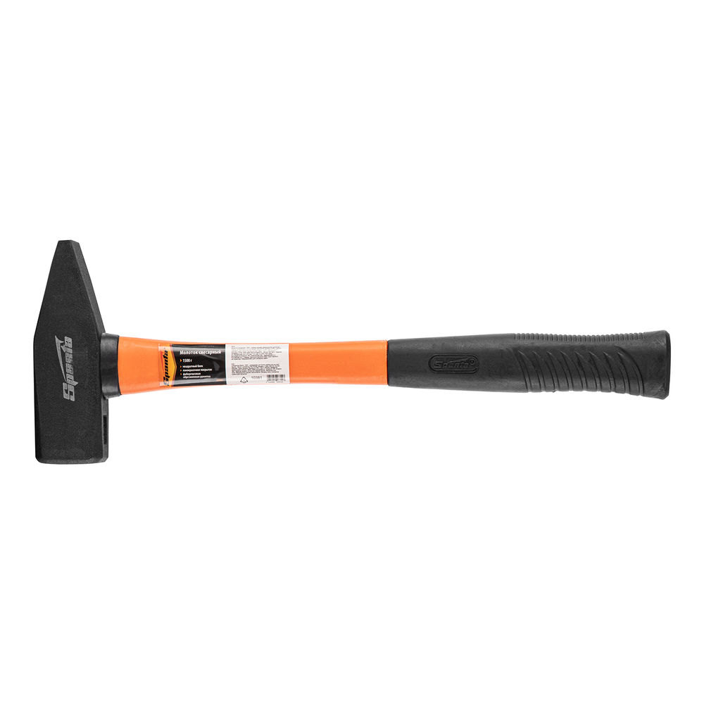 Молоток слесарный, 1500 г, фибергласовая обрезиненная рукоятка Sparta (10381)