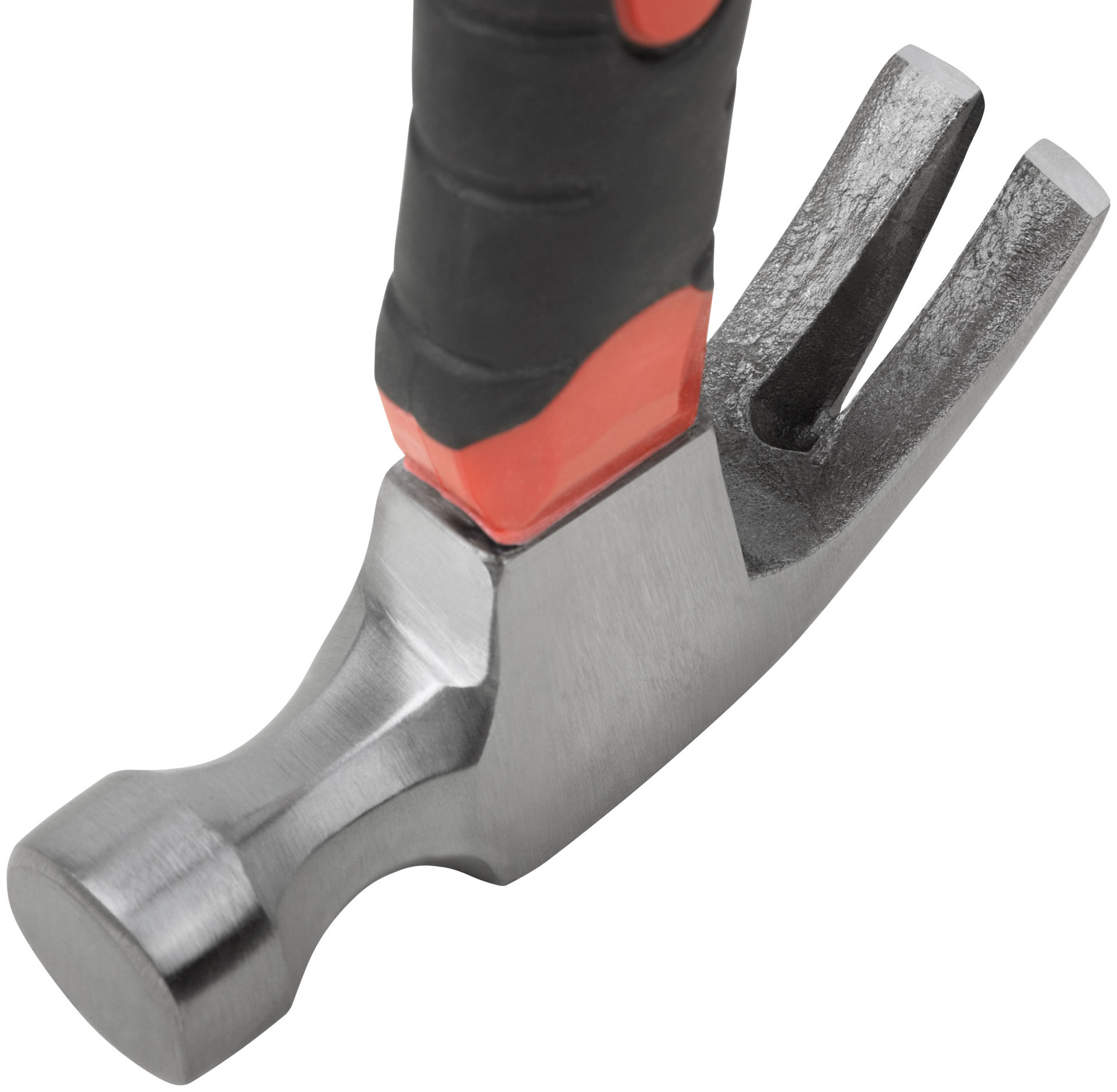 Молоток-гвоздодер укороченный, фиберглассовая обрезиненная ручка, 25 мм, 225 гр. (44765)