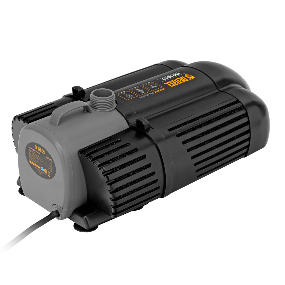 Насос фонтанный FNP90-39, 92 Вт, подъем 3,9 м, 3200 л/ч, колокольчик/каскад/гейзер Denzel (99033)