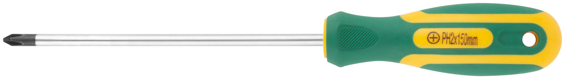Отвертка Контур, CrV сталь, прорезиненная ручка 6х150 мм РН2 (55195)