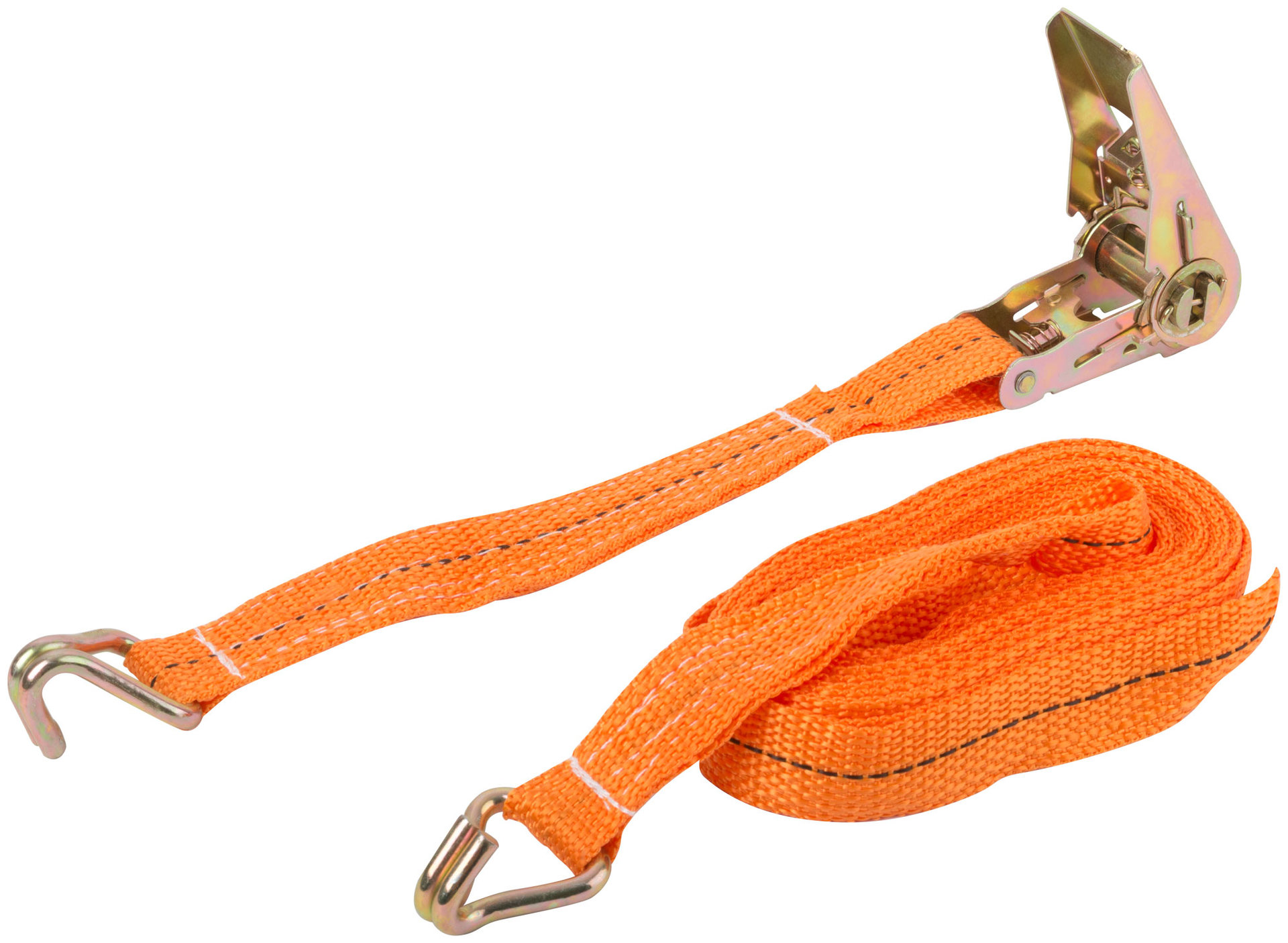 Ремень для крепления груза, храповый механизм 115 мм, лента 25 мм x 5 м, 800 / 1600 кг (64915)