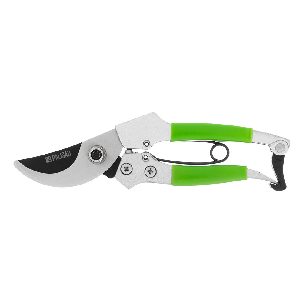 Секатор прямого реза, 180 мм, металлические обрезиненные рукоятки, Palisad (60503)