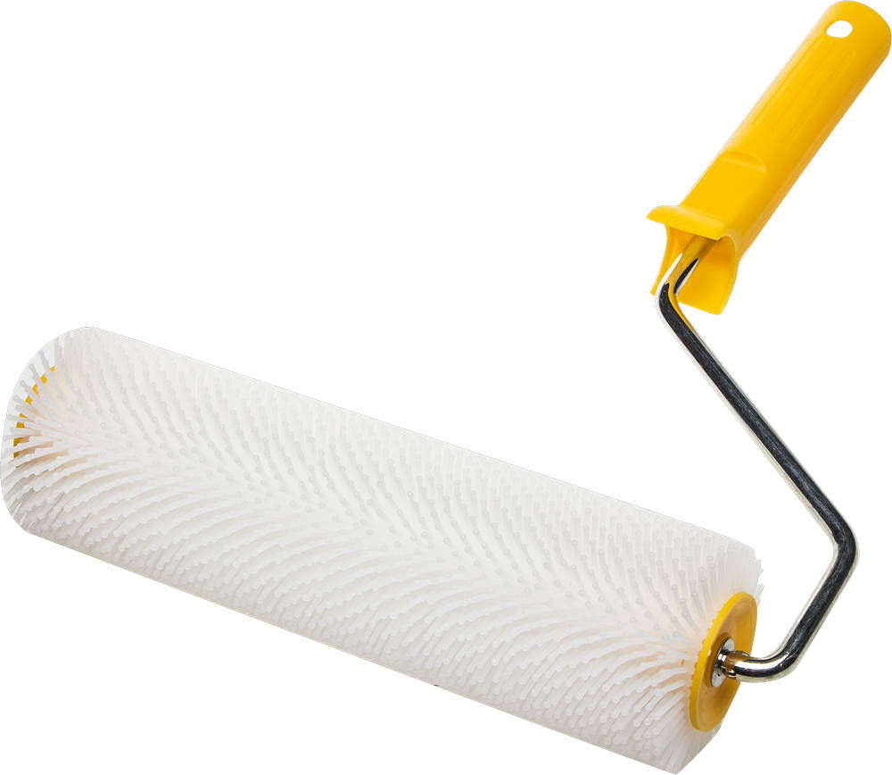 Валик игольчатый для наливных полов 75 х 250 мм, бюгель 8 мм, пластмассовые иглы, в сборе STAYER Professional 03951-25